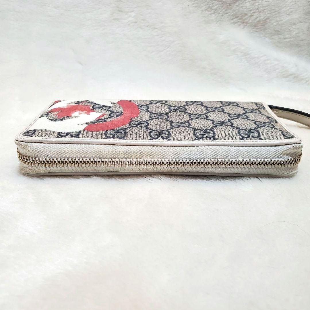 希少 美品 GUCCI　グッチ　ラウンドファスナー　カナダ国旗　長財布　GG