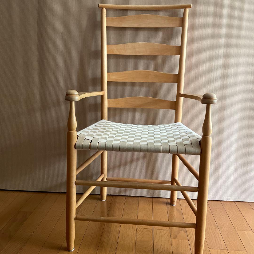 広松木工 SHAKER 椅子　ハイバックチェア　ナチュラル　美品　アームチェア