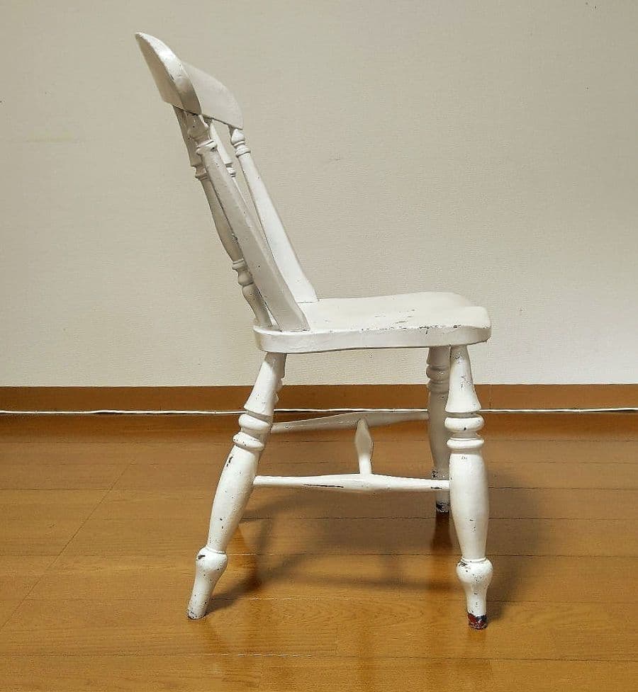 アンティーク ヴィンテージ ホワイトペイント ウインザー チェア