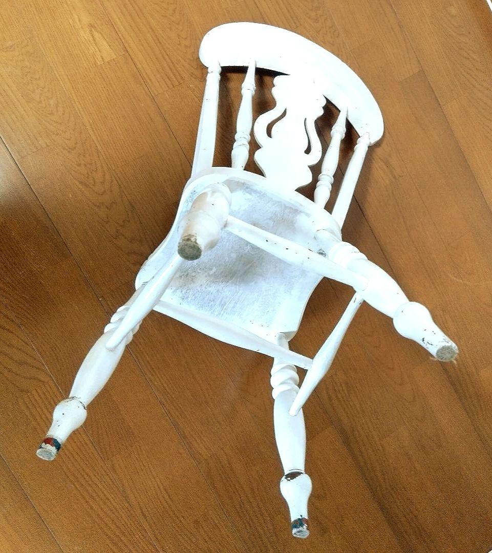 アンティーク ヴィンテージ ホワイトペイント ウインザー チェア