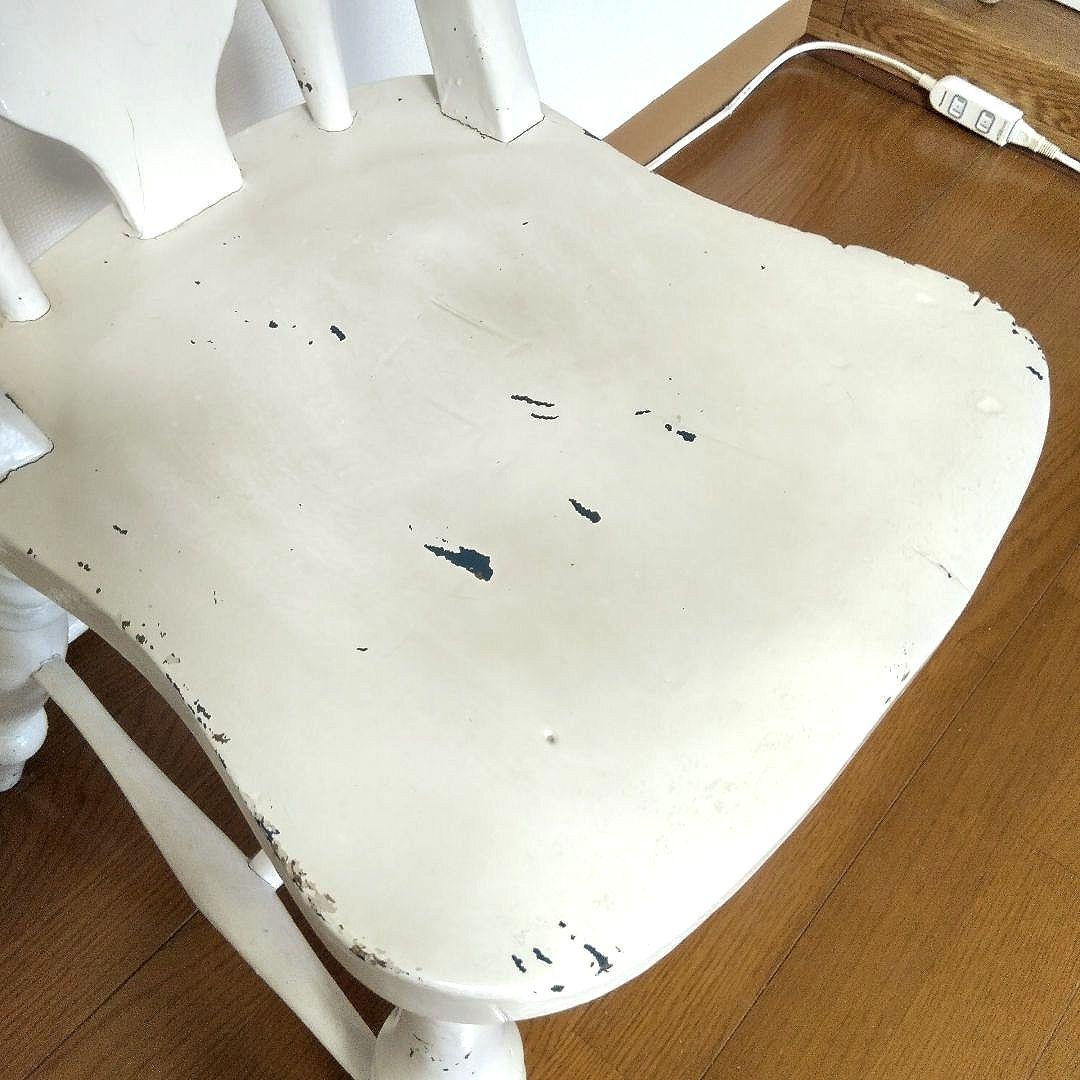 アンティーク ヴィンテージ ホワイトペイント ウインザー チェア