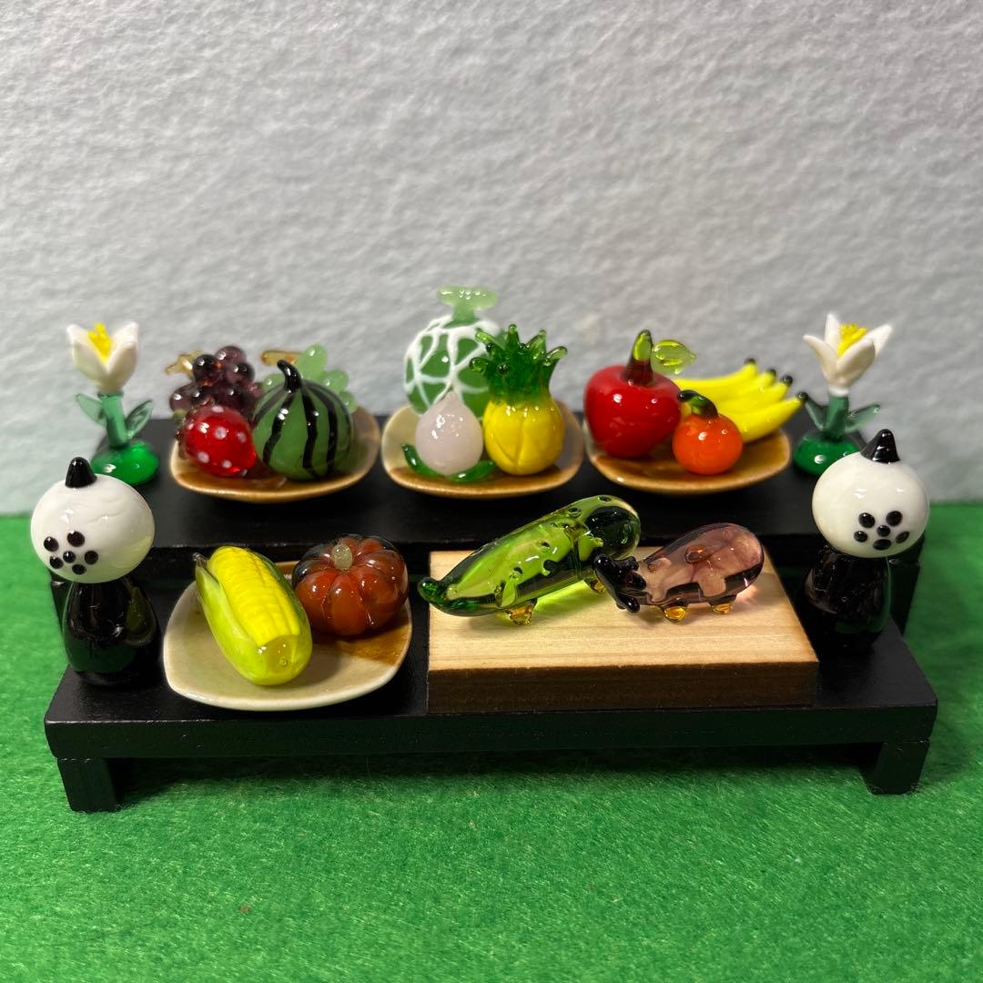 こはく　ガラス細工　ミニチュア