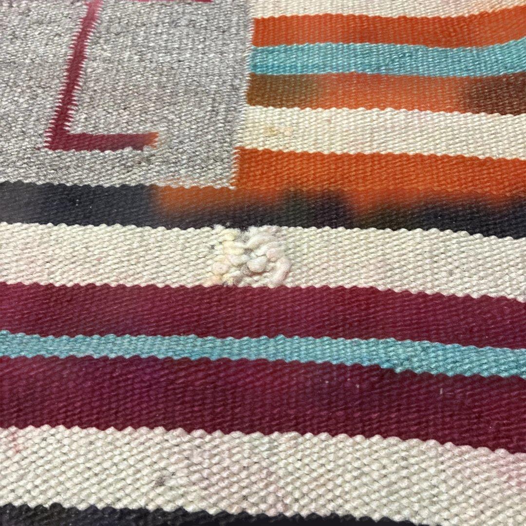 30s〜 Navajo ナバホ ビンテージ アンテーク ラグ 卍 スワスティカ