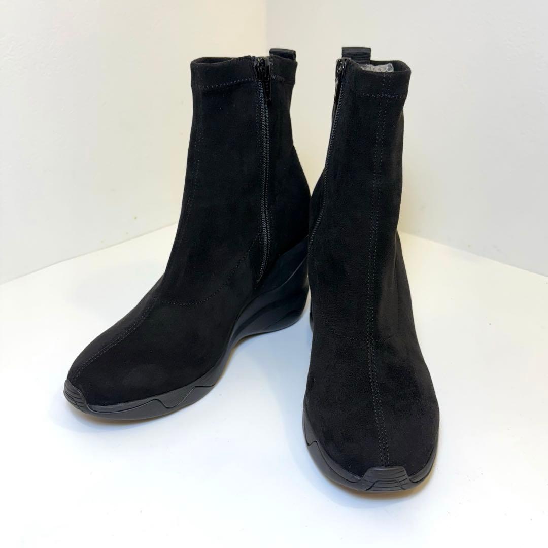 (極美品) + diana ウェッジソール ショートブーツ 24cm