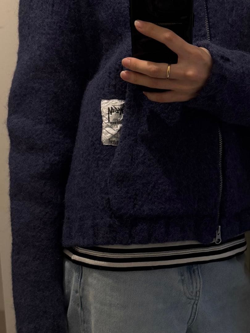 トップス STUSSY CHUNKY KNIT ZIP HOODIE