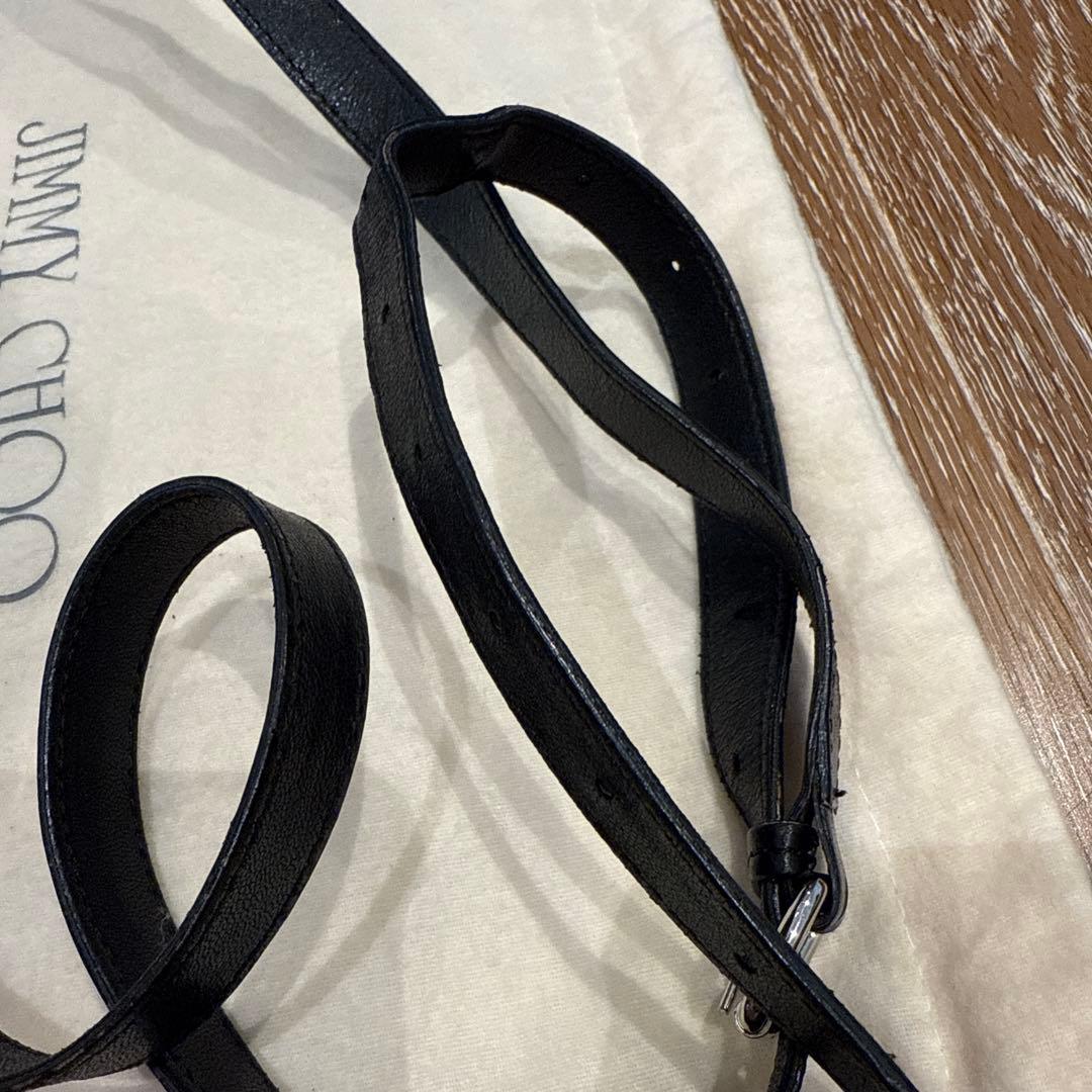 JIMMY CHOO ショルダーバッグ 黒 星 スタッズ サイドロゴ