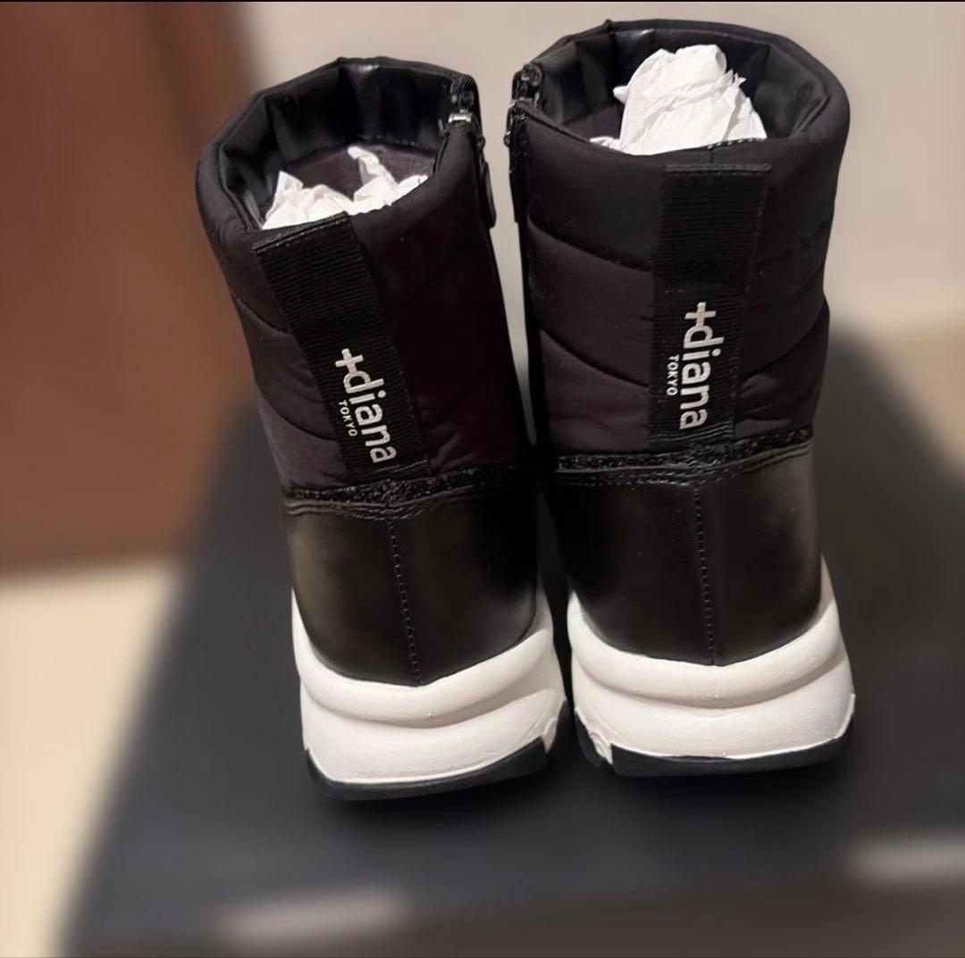 プラスダイアナ スノーブーツ 撥水加工　完売品　ほぼ未使用品