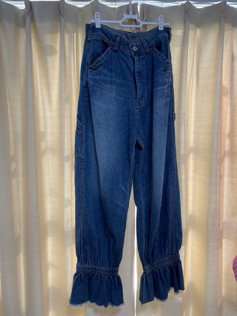 Rhodolirion フリルペインターパンツ