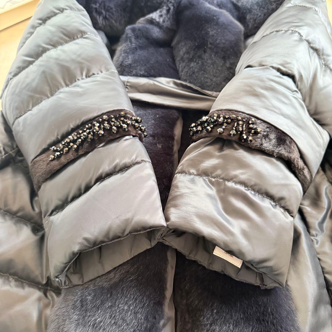 極美品★マックスマーラ リバーシブル ファーショール ダウンコート 女優襟 40