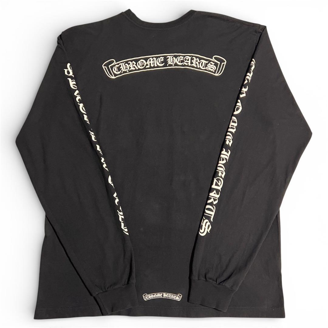 美品 クロムハーツ chrome hearts スクロールラベルロングTシャツ