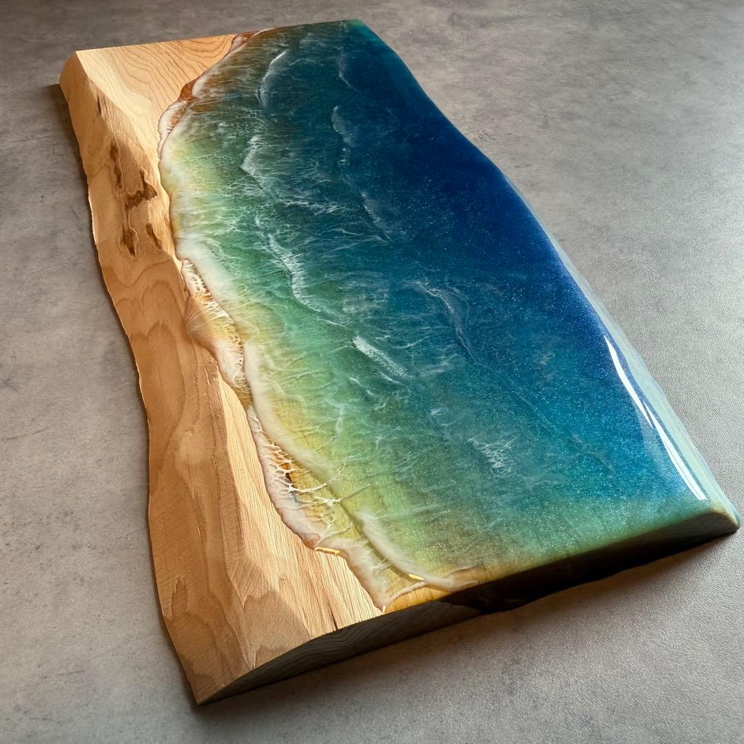 Sea Wood Collection - 波音の調べ【無垢 一枚板 耳付き】