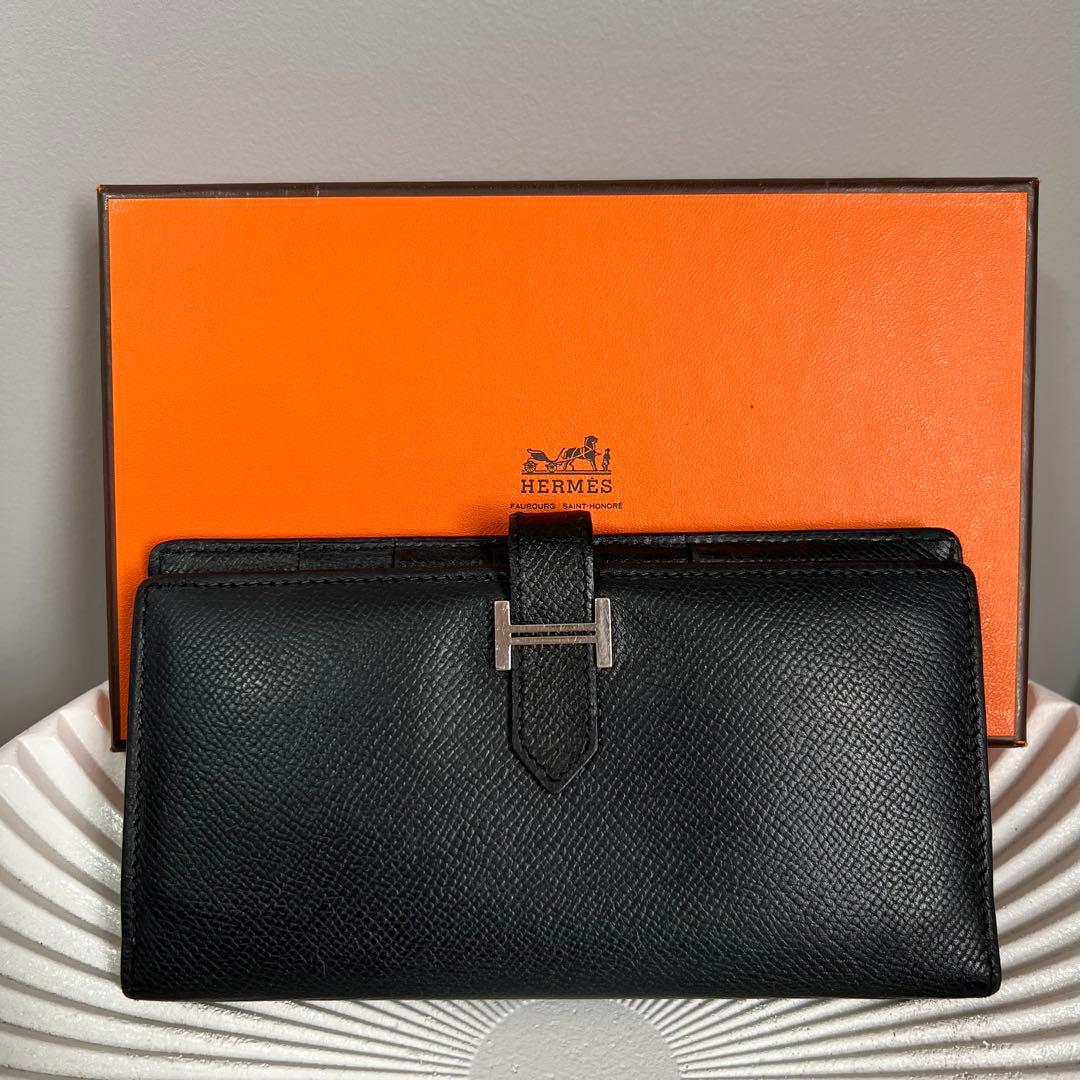エルメス HERMES べアン クラシック エプソン ブラック シルバー