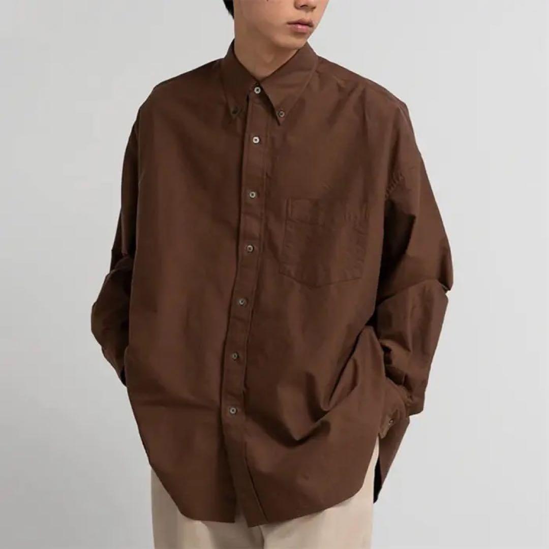 トップス Oxford L/S Oversized BD Pullover / BROWN