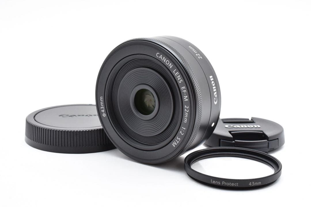 【極美品】 キヤノン Canon EF-M 22mm F2 STM ブラック