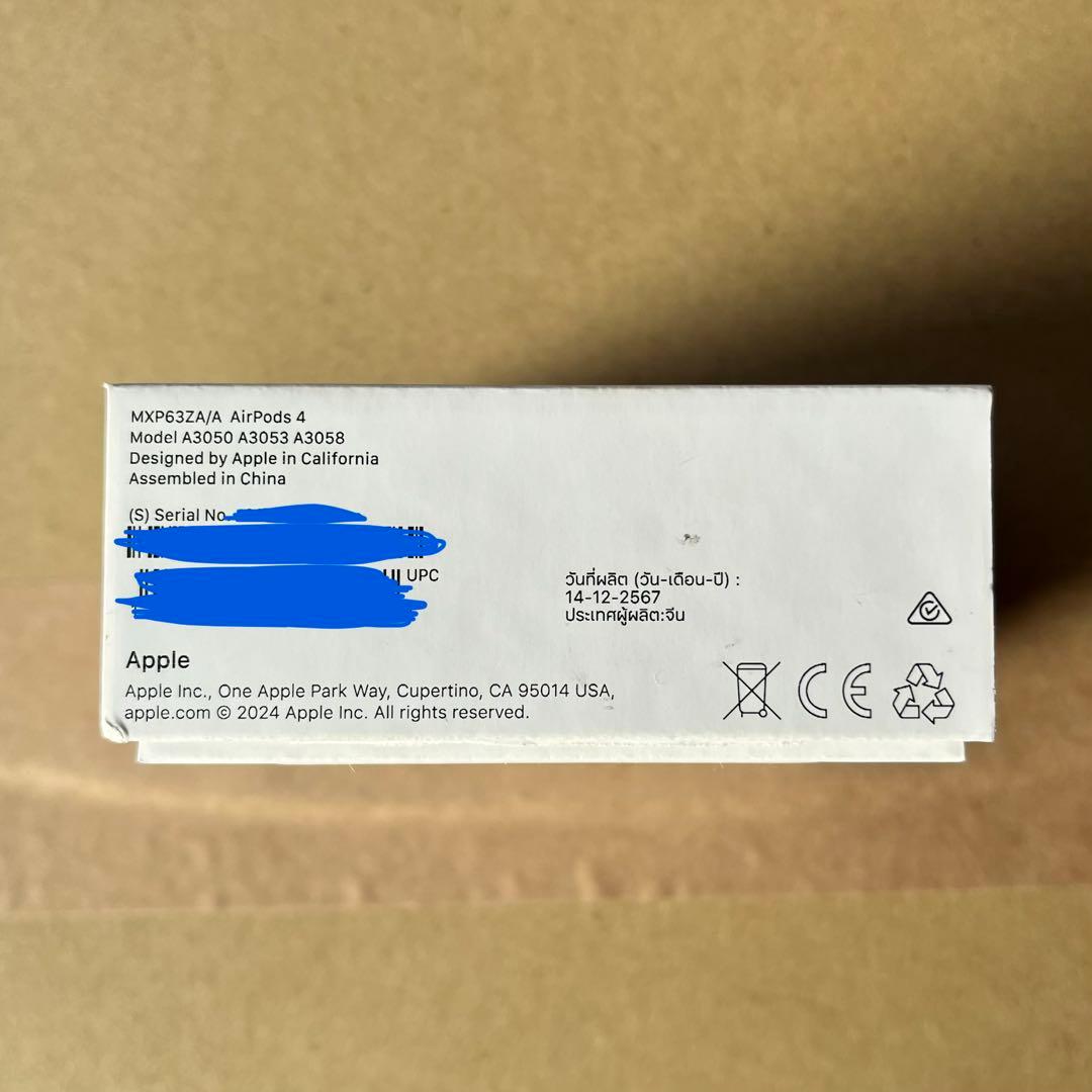 AirPods4 右耳なし 外箱付き 左イヤホン ケース付　ノイキャン非搭載