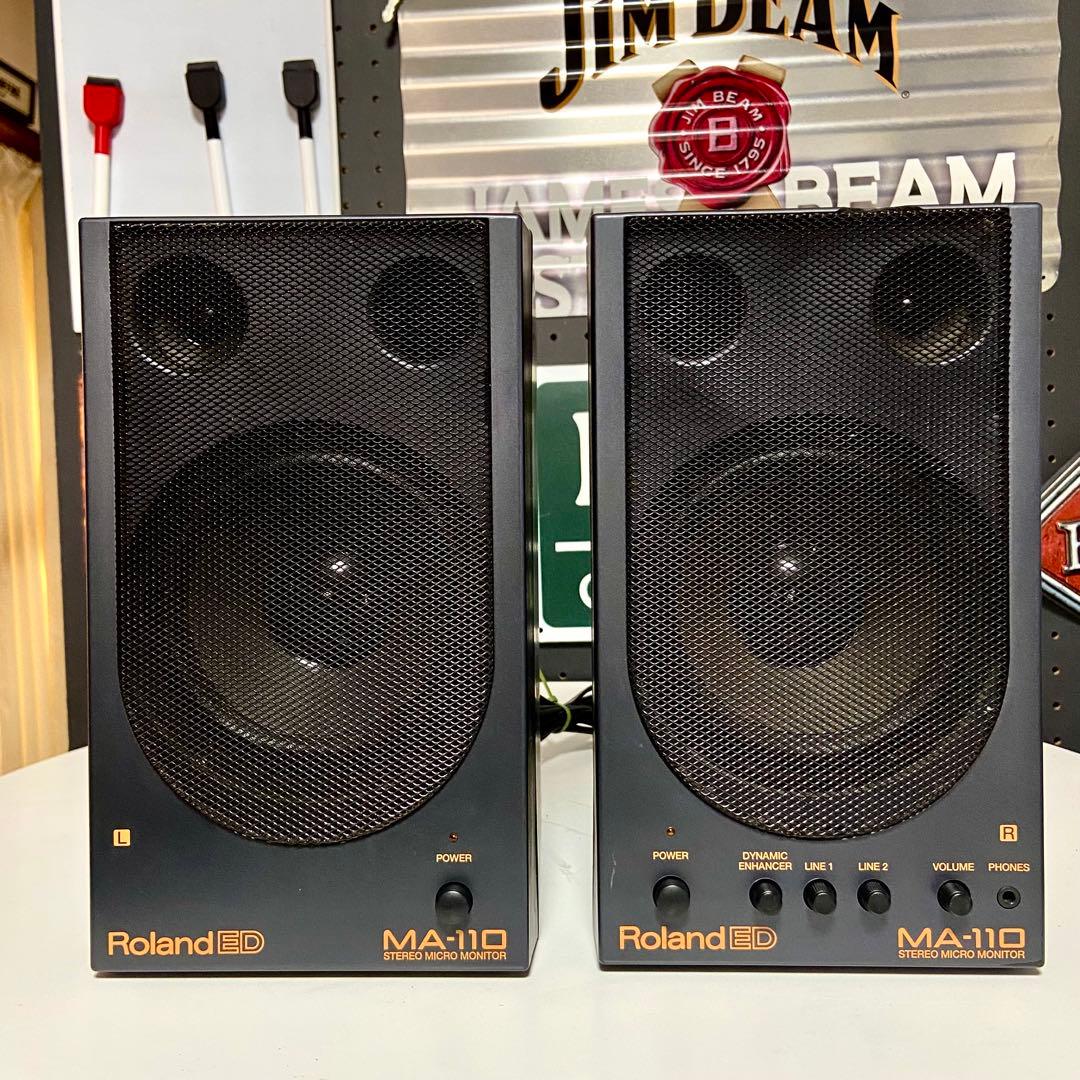 【中古】Roland MA-110 ペア パワードスピーカー　DJ用モニター
