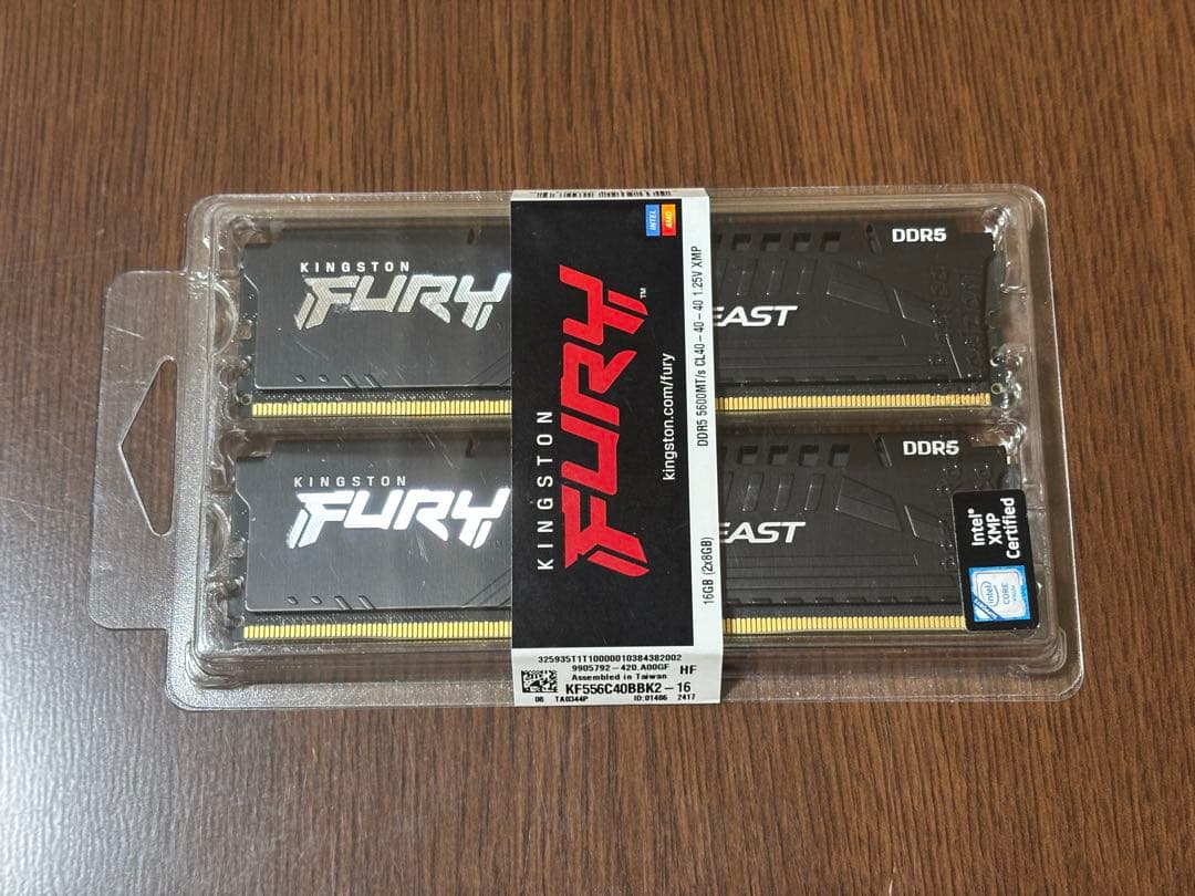 Kingston FURY DDR5 5600MT 8GB×2枚 未開封