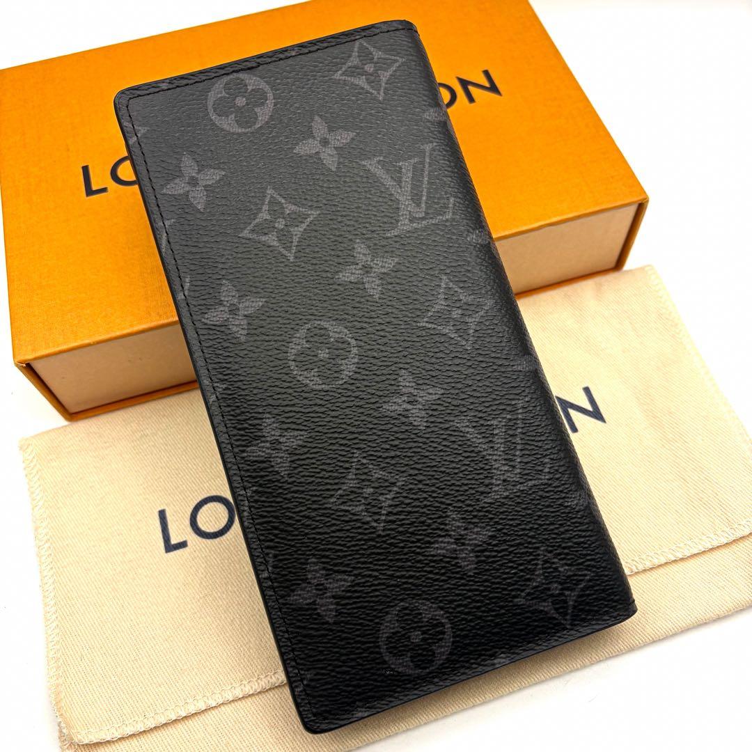 【極美品・新型】ルイヴィトン モノグラム エクリプス ポルトフォイユブラザ 箱付