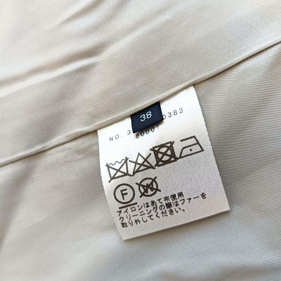 美品✨シップスSHIPS リアルファー2wayロングダッフルコート カシミヤ混