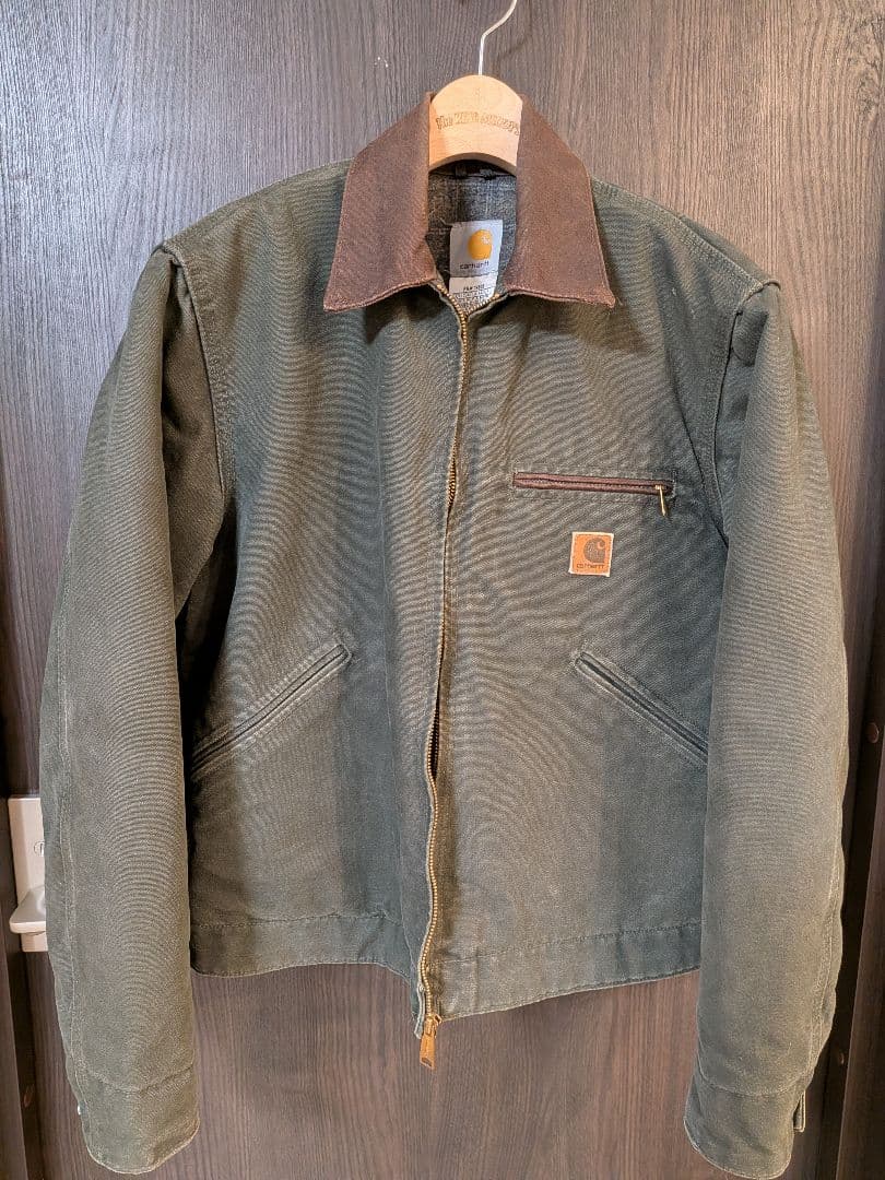 カーハートデトロイトジャケットj97 mos　モスグリーン　S seize