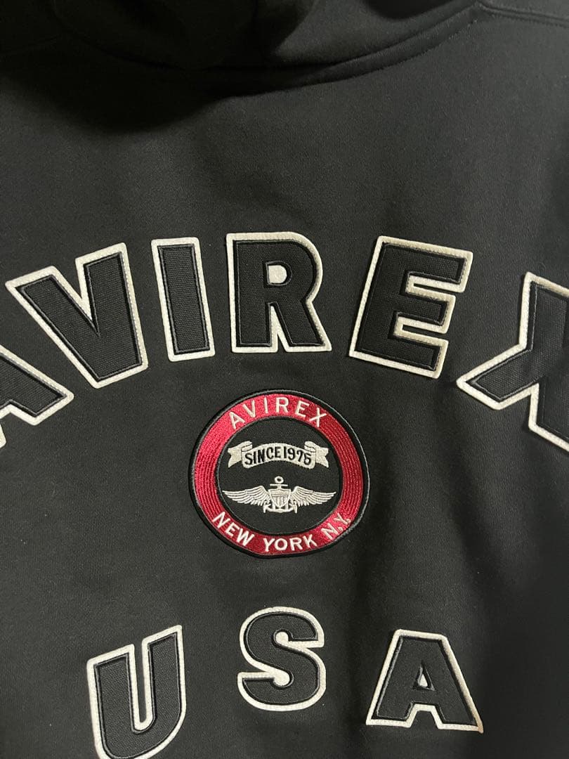 AVIREX アビレックス ブラック パーカー L