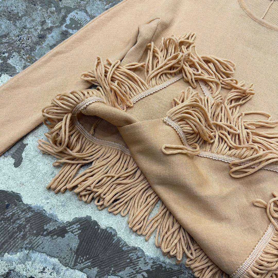 1981AW Giorgio Armani / フリンジ ニット トップ