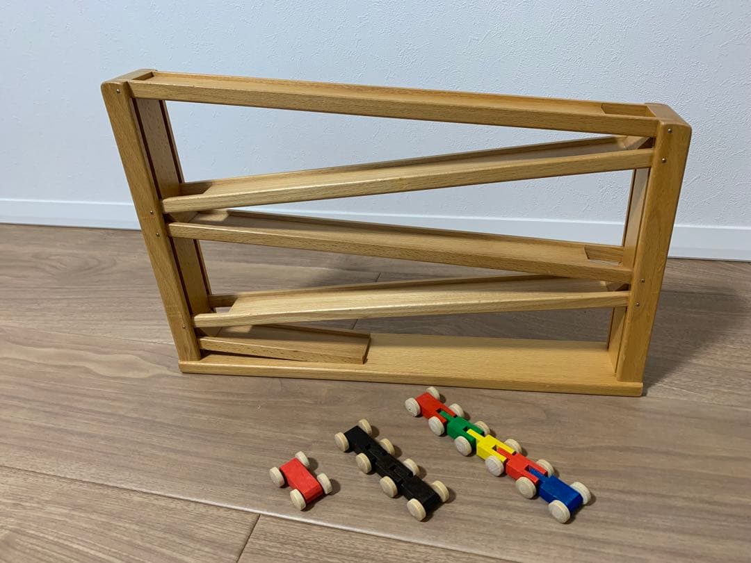 木のおもちゃ ベック社 ドイツ製 トレインカースロープ 知育玩具