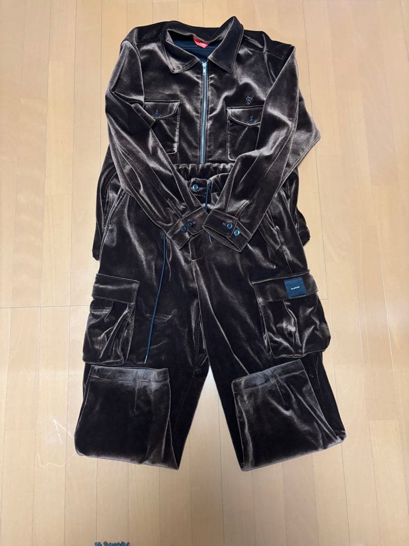 flatluxブラウンジャケットセットアップ