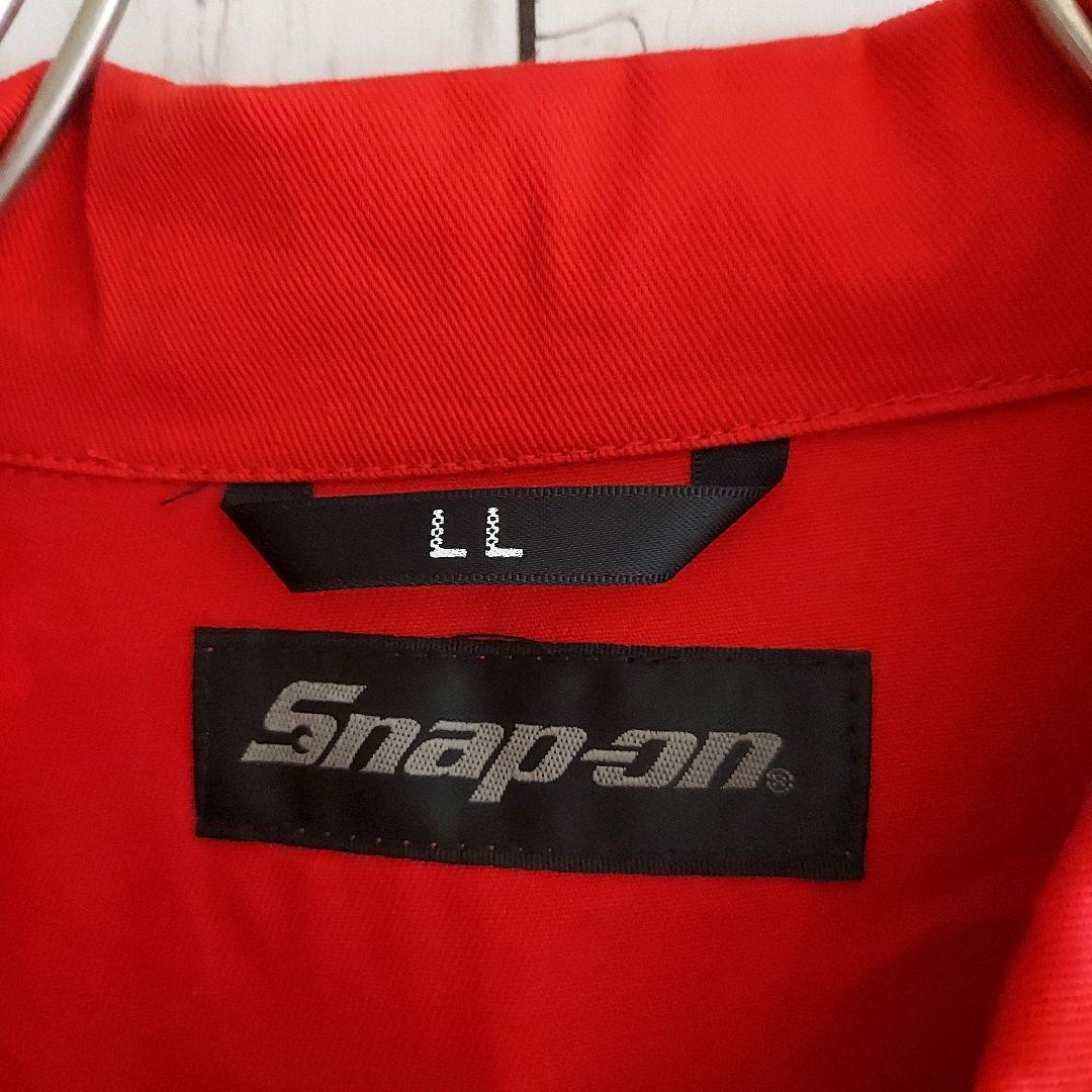 【Snap-on】美品 スナップオン 刺繍 オールインワン XL 赤