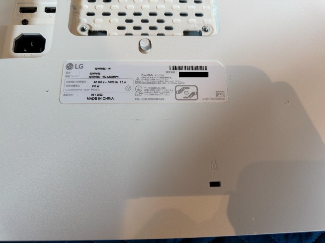 LG 5K2K ディスプレイ 40WP95C