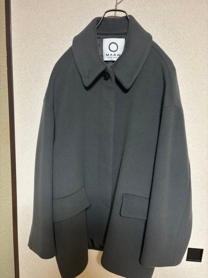 美品　marw （マルゥ）united arrows コクーンコート　グレー