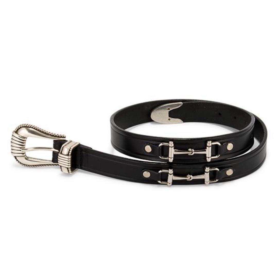 TORY レザー ベルト Silver Bits and Buckle