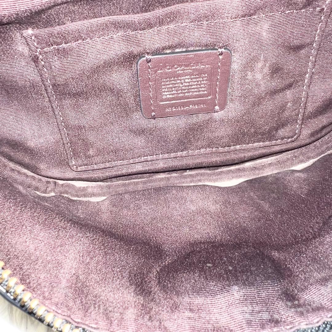 【希少】特別価格 極美品 COACH ウエストポーチ レザー ブラック