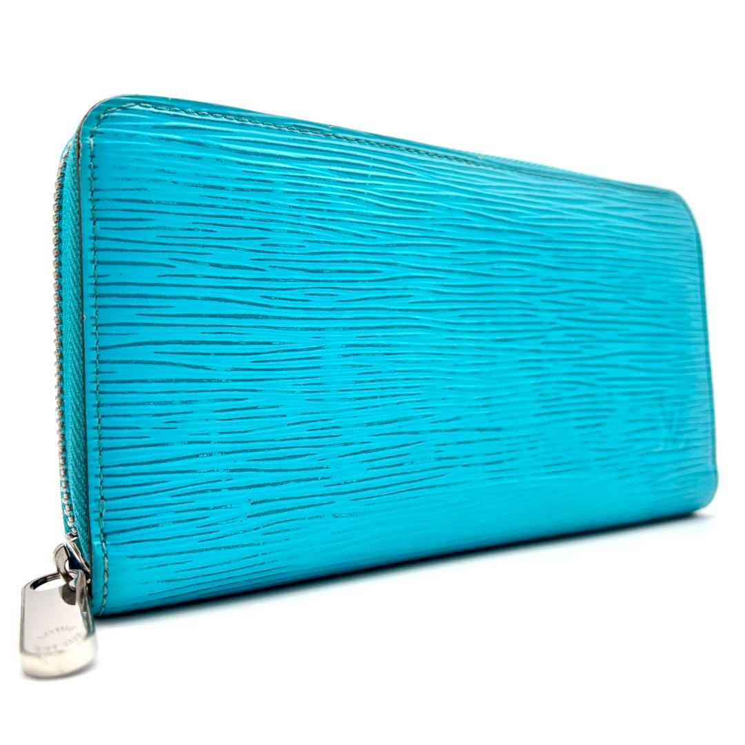 美品・RFIDモデル ルイヴィトン エピ ジッピーウォレット ターコイズブルー