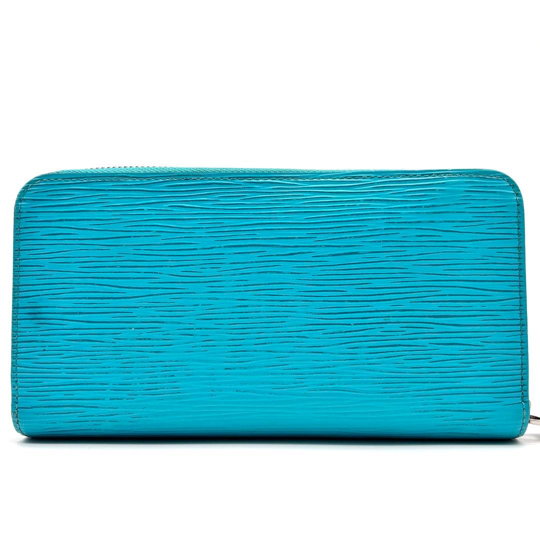 美品・RFIDモデル ルイヴィトン エピ ジッピーウォレット ターコイズブルー