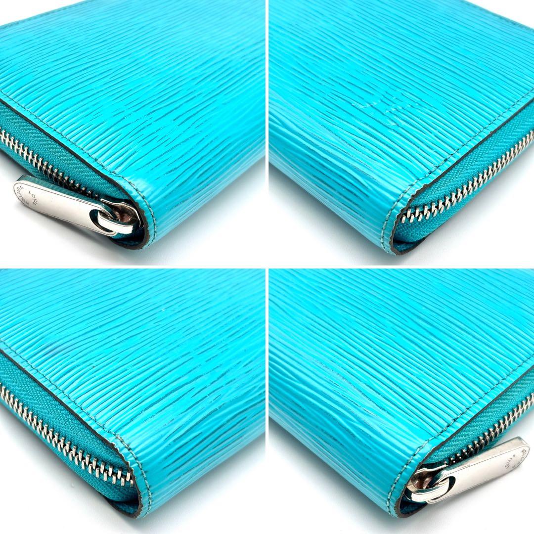 美品・RFIDモデル ルイヴィトン エピ ジッピーウォレット ターコイズブルー
