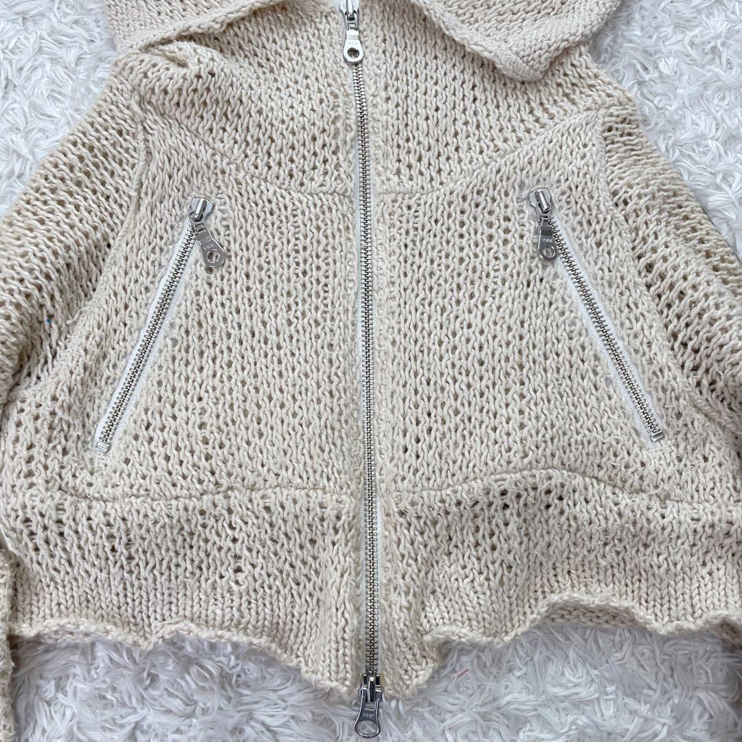 LGB スカルパッチ　ニット　カーディガン　パーカー ショート丈