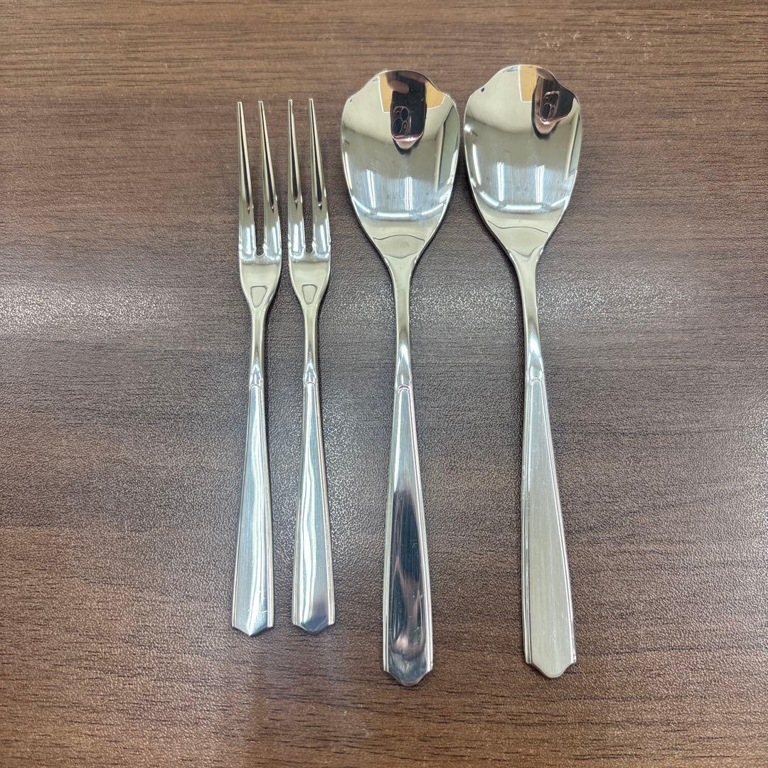 徳力 銀製 デザート スプーン フォーク