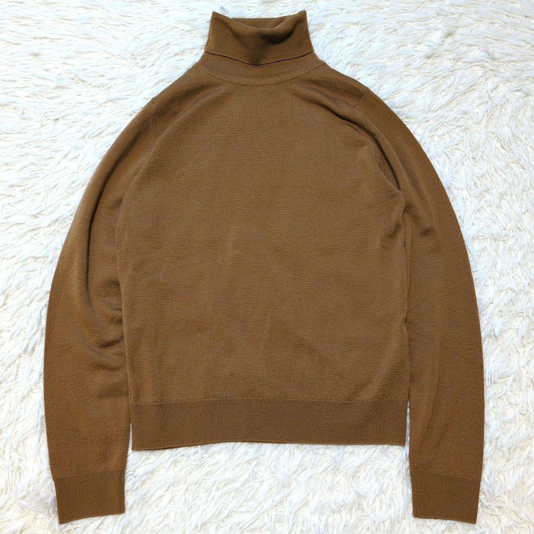 美品✨ジョンスメドレー 現行 30G タートルネックニット メリノウール