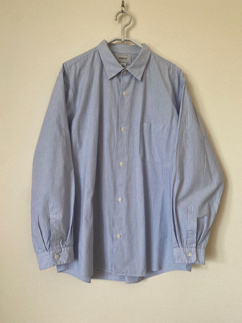 YAECA ボタンシャツワイド　ストライプ　Lサイズ