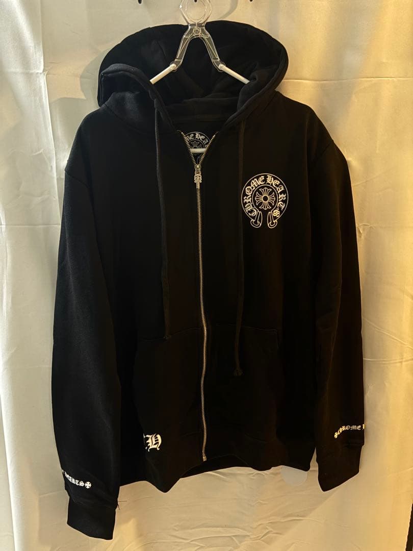 即日発送　Chrome Hearts ブラック フルジップパーカー