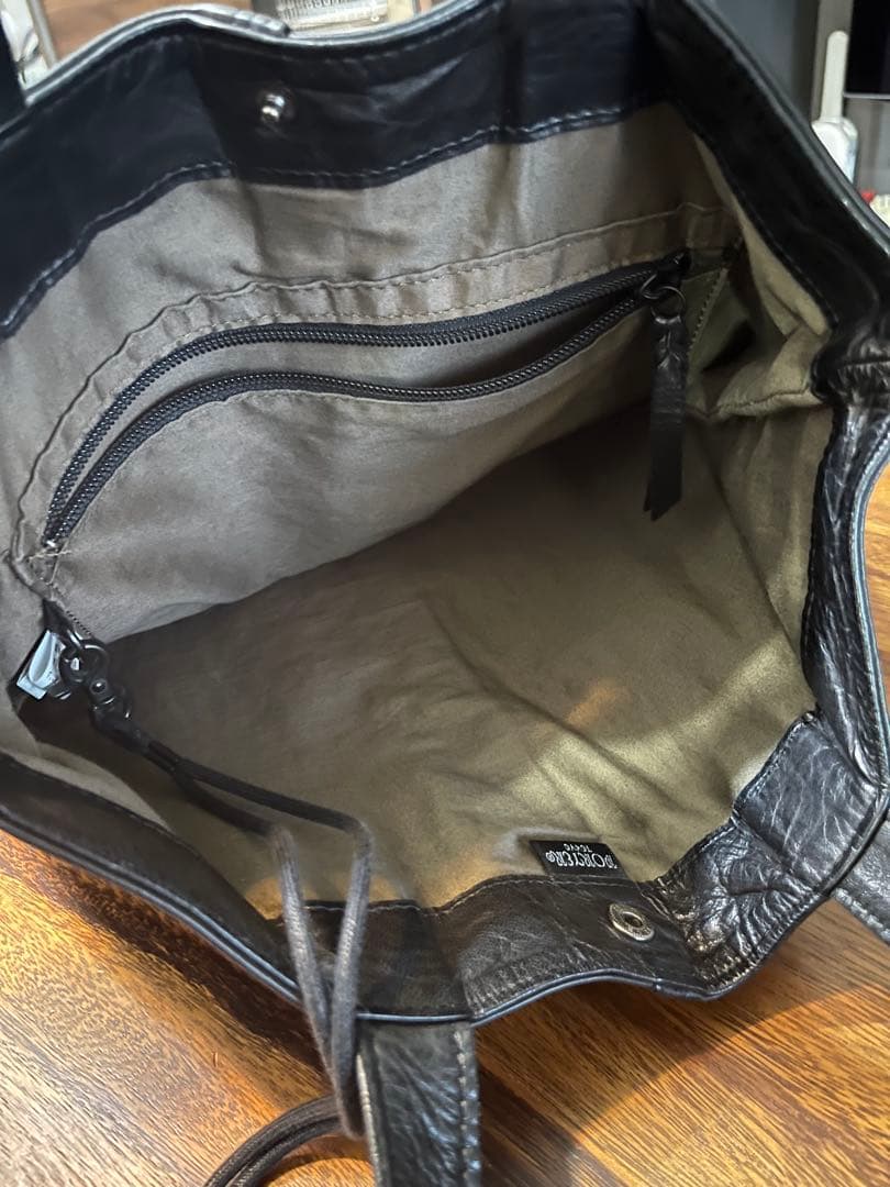 ポーター　porter 黒のレザートートバッグ