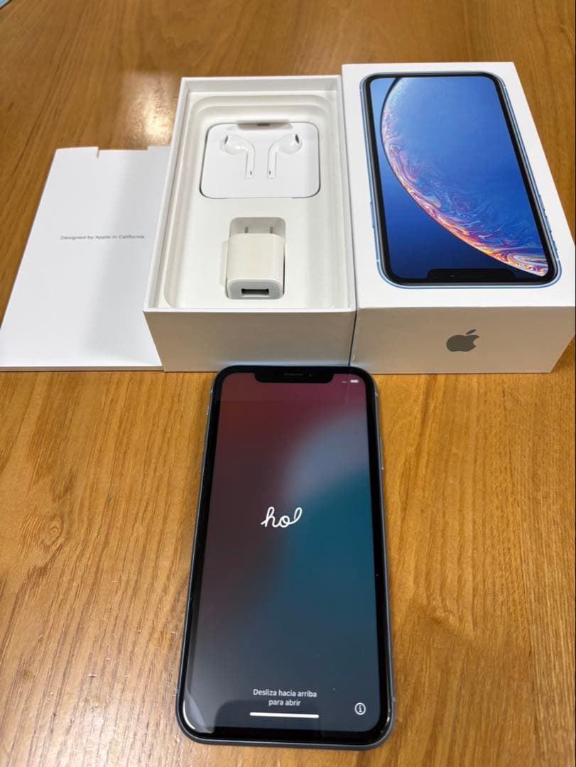 iPhone XR 128GB ブルー　SIMフリー　付属品全て揃ってます！