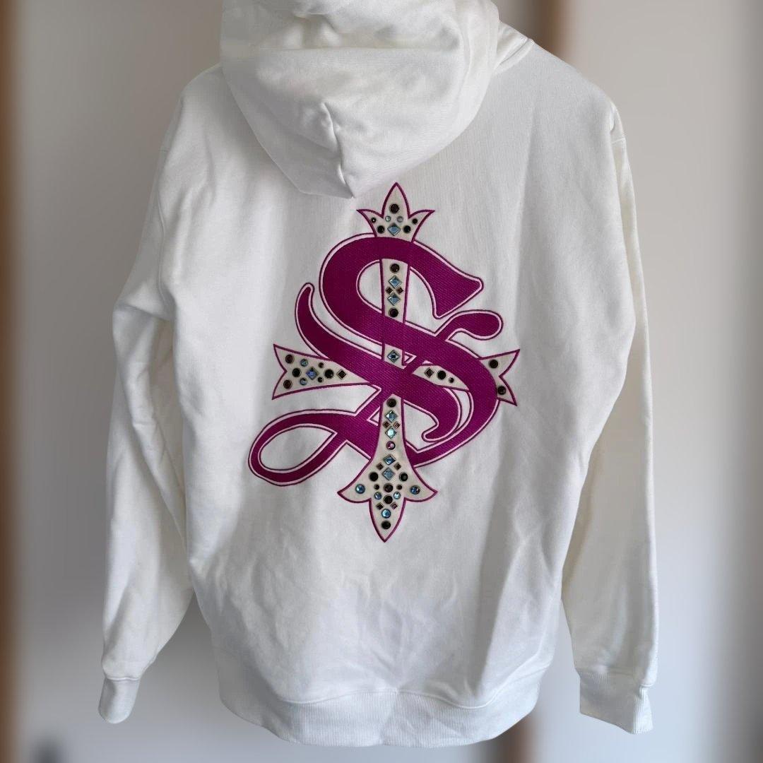 【美品】SUPPLIER パーカー XL クロスロゴ ストーン