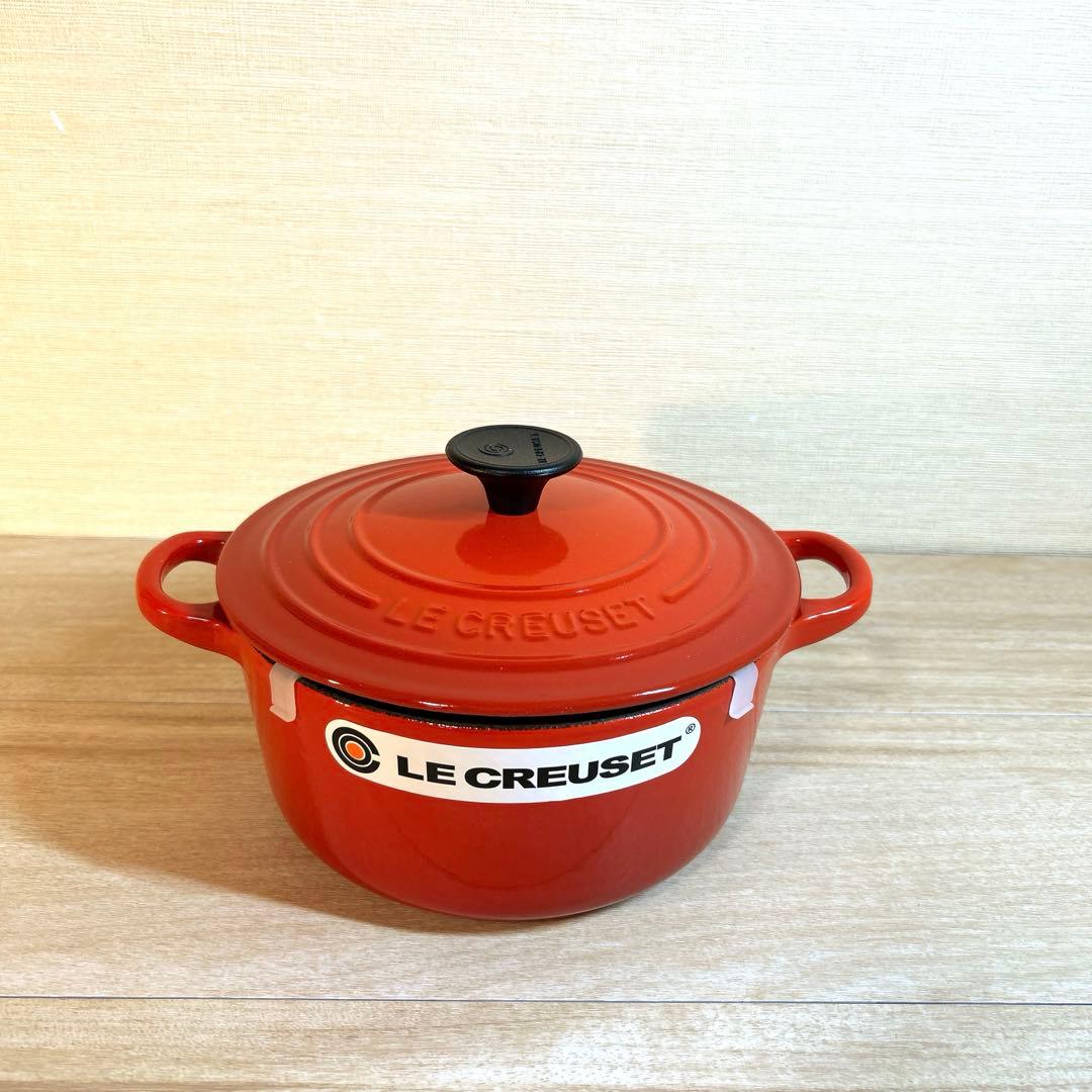 ルクルーゼ　ココットロンド　18cm チリレッド レッド　両手鍋　鍋