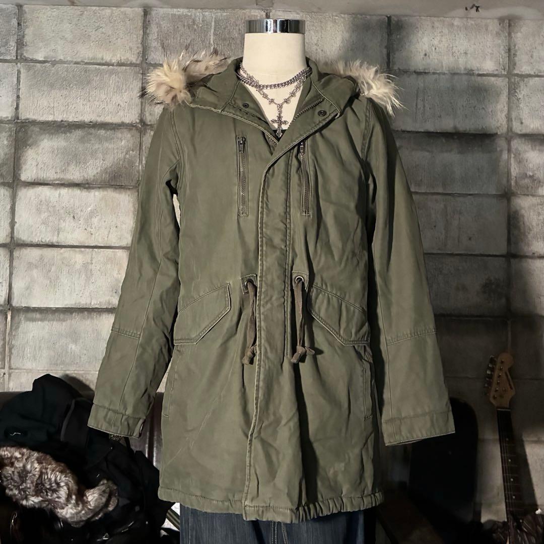 平成　グランジ　モッズコート　リアルファー　ギミック　ミリタリー　Y2K N3B