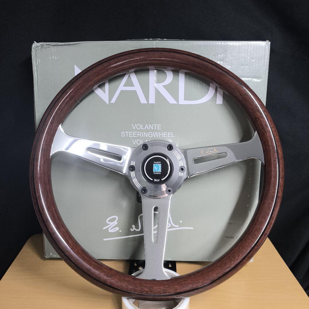 NARDI ナルディタイプ 　クラシック　ウッド&メッキスポーク350mm