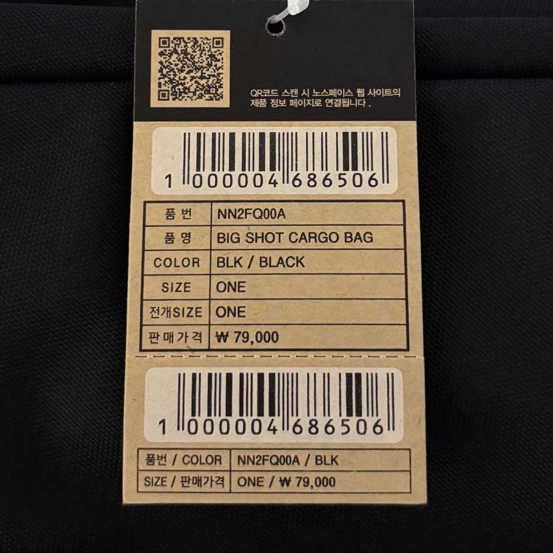 ノースフェイス ビッグショットカーゴバッグ NN2FQ00A ブラック 韓国