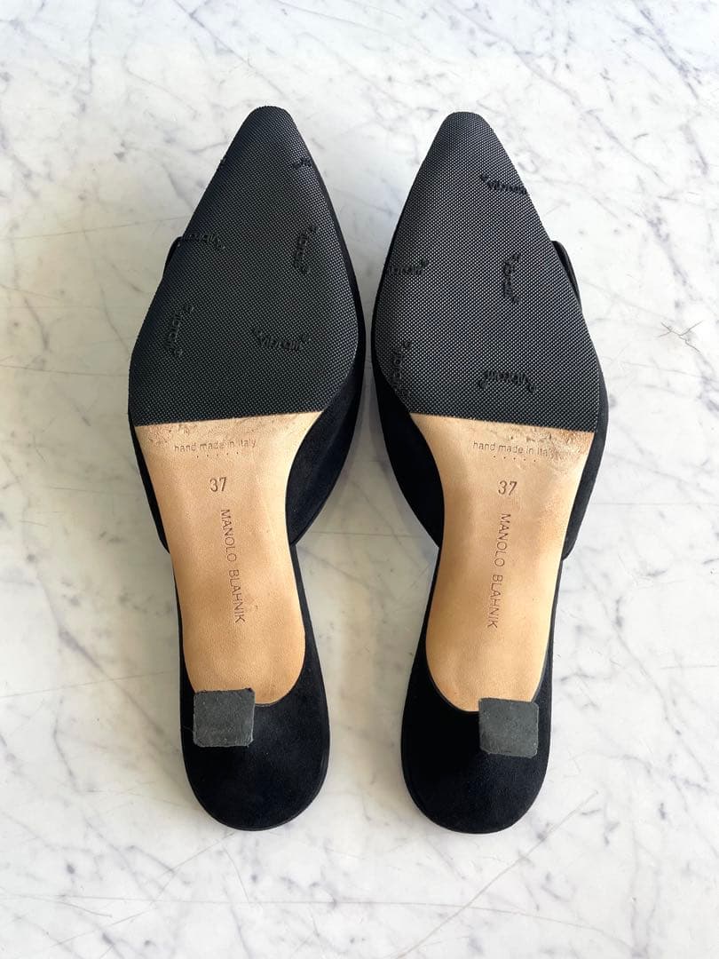 美品　MANOLOBLAHNIK マノロブラニク メイセール　ブラック　37