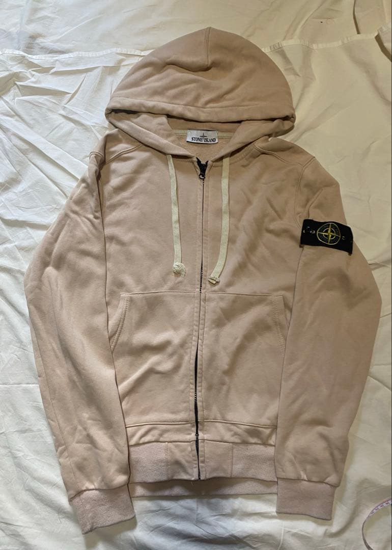 トップス ARCHIVE STONE  ZIP FOODY BEIGE